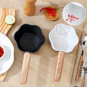 Olla para leche de piedra Maifan con forma de manzana de 12.5 cm, sartén antiadherente para cocinar comida para bebés - Product Image 3