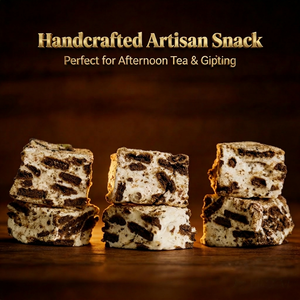Biscuits croustillants en forme de flocon de neige faits à la main, pâtisserie au nougat onctueux au lait avec des noix et des fruits secs, collations saines certifiées <span class=keywords><strong>halal</strong></span>, en vrac - Product Image 2