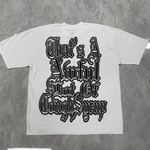 T-shirt Unisex Oversize Personalizzata con Stampa Cupido e Scritta 'THAT'S a AWFUL LOT of COUGH SYRUP', 100% Cotone di Alta Qualità, Girocollo - Product Image 2