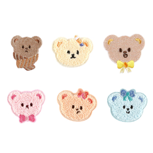 YONGZHU Bandeau <span class=keywords><strong>de</strong></span> cou pour lunettes, motif ours <span class=keywords><strong>de</strong></span> dessin animé, en toile avec <span class=keywords><strong>broderie</strong></span> et applique, certifié CE RoHS, fait main, artisanat <span class=keywords><strong>de</strong></span> couture, ornement pour chapeau - Product Image 2
