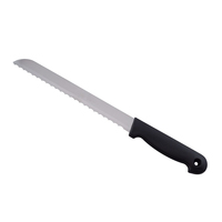 8 Zoll schwarzer PP-Griff gezackte Klinge Brotmesser Kuchen Server Messer