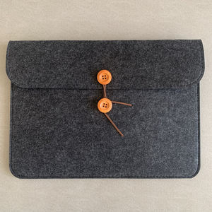 Maletín de documentos de fieltro A4 personalizable con bolsa de almacenamiento de botones para reuniones de oficina tamaño carta logotipo impreso - Product Image 2