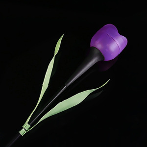 Lámpara de Jardín Decorativa Hejia Tulip LED, Alimentada por Energía Solar, para Exteriores, Montada en el Suelo, para Patio - Product Image 1