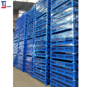 Pallet thép 1000x1000x125mm nửa boong hai chiều ngã ba 1.5 tấn Tải trọng Bền kim loại Pallet phù hợp cho kho - Product Image 5