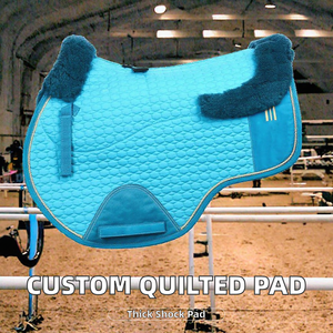 2026 Quilted Faux <b>Fur</b> Horse Saddle Pad Shock Absorbing Equine Cushion Custom Logo Riding Training <b>Blanket</b> - Product Image 2