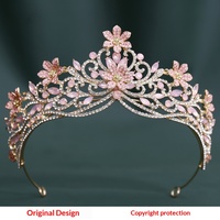 Couronne florale de mariée pour concours de beauté, accessoire de cheveux en alliage de style européen et américain pour mariage, vente transfrontalière
