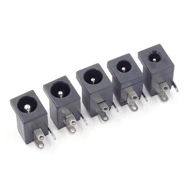 DC-005 DC Power Jack Socket Connector DC005 5.5x2.5mm 5.5x2.1mm 5.5x1.7mm 4.0 4.8x1.7mm 3.5x1.35mm Plug-in 3Pin