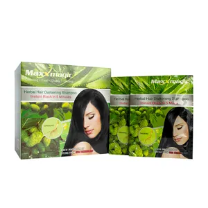 OEM ODM долговечный волшебный травяной шампунь для краски волос, краска для черных волос, оливковое масло и натуральные ингредиенты для мужчин 3 года