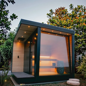 モダンな4人用電動スチームサウナスツールとコントロールパネル付き屋外健康用 - Product Image 4