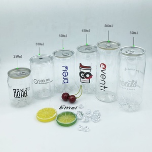 Bán Nóng <span class=keywords><strong>200Ml</strong></span> 250Ml 330Ml 350Ml 450Ml 500Ml 650Ml Đồ Uống Mềm Trong Suốt Có Thể Bằng Nhựa - Product Image 2