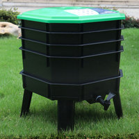 Poubelle rectangulaire à vers engrais bricolage ferme vers de terre composteur vermicomposteur tour à fumier de grande capacité