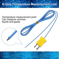 Termopar Tipo K JYX con Cable Desnudo, Sensor Aislado con PTFE Azul, Resistente al Agua IP65, Sonda de 1m, Resolución 1C, Temperatura por Puerto Serial
