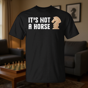 Camiseta It's Not A Horse Chess Player, color negro, unisex, talla para adultos - Product Image 3