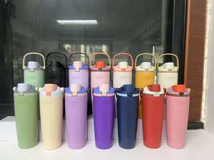 Bottiglia d'Acqua Personalizzata da 30oz in Acciaio Inox <span class=keywords><strong>con</strong></span> Logo Personalizzato, Tumbler <span class=keywords><strong>con</strong></span> <span class=keywords><strong>Beccuccio</strong></span> e Cannuccia, Tazza Sportiva Isolata Sottovuoto <span class=keywords><strong>con</strong></span> Manico - Product Image 6