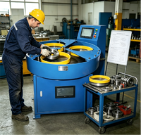 Machine de rodage planétaire à trois postes pour vannes à opercule, disques de vannes et disques papillon
