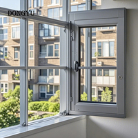 Ventana Exterior de PVC para Villa de Lujo, Marco de Alta Resistencia, Doble Vidrio Templado, A Prueba de Viento, Insonorizada, Certificada Energéticamente, Abatible