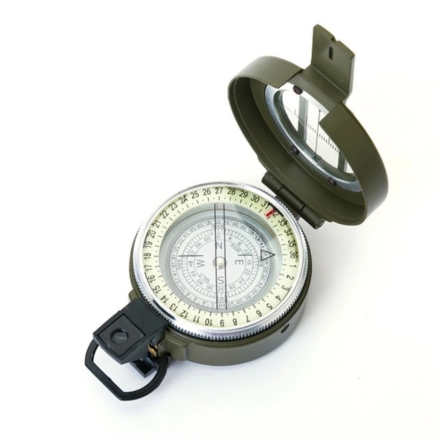 Professional  Metal Tourist Waterproof Luminous Outdoor Compass Magnifier Survival Camping Tourism Compasses