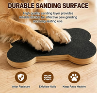 Jouet interactif en bois en forme d'os pour chien, griffoir à ongles, boîte à friandises cachée pour le soin des pattes et l'enrichissement mental et l'entraînement du chien