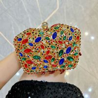 Produit Tendance 2026l : Pochette de Soirée Trapèze en Cristal pour Femme, Sac de Soirée de Luxe pour Dames