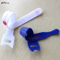 Attaches-câbles réutilisables à boucle réglable double face avec impression de logo personnalisé pour l'organisation des câbles à la maison et au bureau
