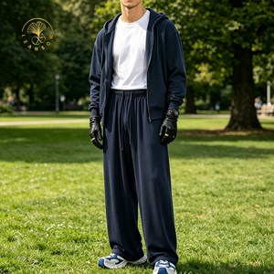 Pantalon de jogging droit très élastique pour l'été, avec broderie logo, style cargo ample, décontracté et élégant pour l'extérieur – Nouvelle collection à succès - Product Image 3