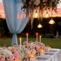 Décoration de mariage moderne et luxueuse, lumières féériques en cristal en forme de lotus, lustre LED suspendu pour la décoration de mariage