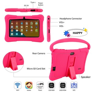 Tablet Edukasi Anak <span class=keywords><strong>7</strong></span> Inci Baru 2026, RAM 1GB ROM 16GB, Android 12, Wi-Fi, Layar Kapasitif, Quad Core 1.8GHz Allwinner, untuk Pelajar - Product Image 3