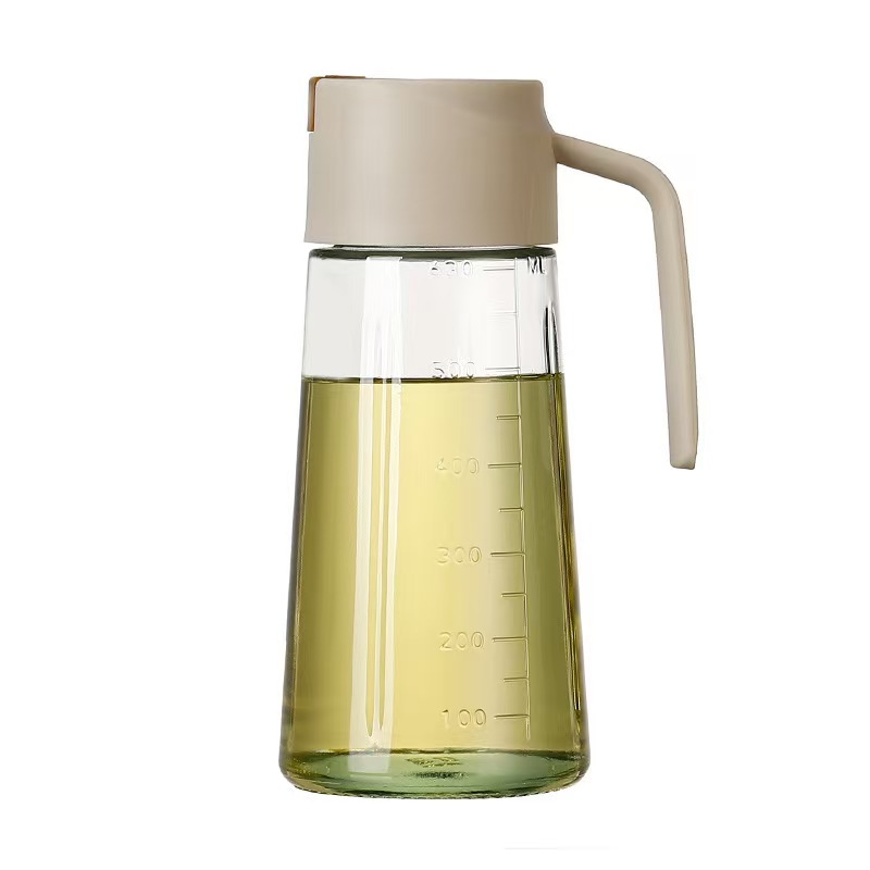 Large Capacity Automatic Opening Closing Glass Leak-Proof Soy Sauce Vinegar Bottle Customised Factory Household Kitchen Utensils