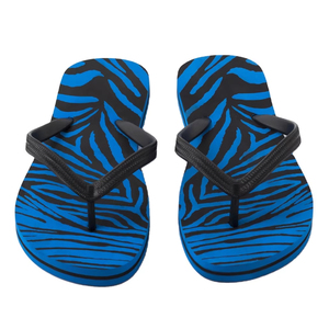Tongs de <span class=keywords><strong>luxe</strong></span> imprimées en bleu à bout ouvert pour hommes, pantoufles légères antidérapantes confortables et douces pour l'intérieur et l'extérieur pour l'été - Product Image 1