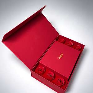 Cajas y estuches de regalo de papel con logotipo personalizado al por mayor de fábrica para relojes y joyas, cajas de regalo rojas con EVA para perfumes, pulseras y brazaletes. - Product Image 6