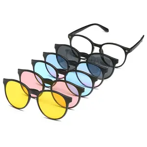 5 lenti a colori di ricambio occhiali da sole firmati all'ingrosso 2024 donne uomini occhiali da sole di lusso