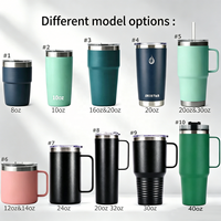 Gobelet isotherme personnalisé avec logo, 10 oz, 20 oz, 30 oz, en acier inoxydable avec couvercle coulissant, tasse de voyage en acier inoxydable