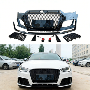 Conjunto de Parachoques Delantero para Auto A3 S3, Estilo <span class=keywords><strong>RS3</strong></span>, Kits de Carrocería con Rejilla Negra para <span class=keywords><strong>Audi</strong></span> A3 S3 8V 2013 2014 2015 <span class=keywords><strong>2016</strong></span> - Product Image 1