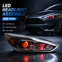 Ensemble de phares LED BK pour Ford Focus 2015, spécifications américaines, style RS, projecteur, DRL, clignotants séquentiels, plug and play