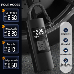 새로운 이미지 빠른 인플레이션 압력 휴대용 공기 펌프 무선 전기 스쿠터 및 자전거 타이어 팽창기 자전거용 1S 휠 팽창기 - Product Image 5