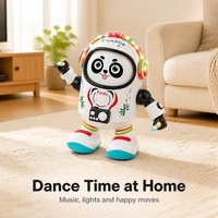 Jouet robot panda dansant interactif, musique, lumière LED, robot panda chantant, jouets électroniques pour enfants, cadeau éducatif sensoriel