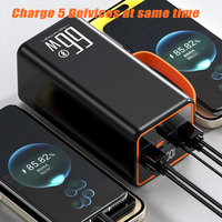 Nouveau produit 50000mah batterie externe chargeur rapide Portable batterie externe avec lumière LED grande capacité voyage en plein air