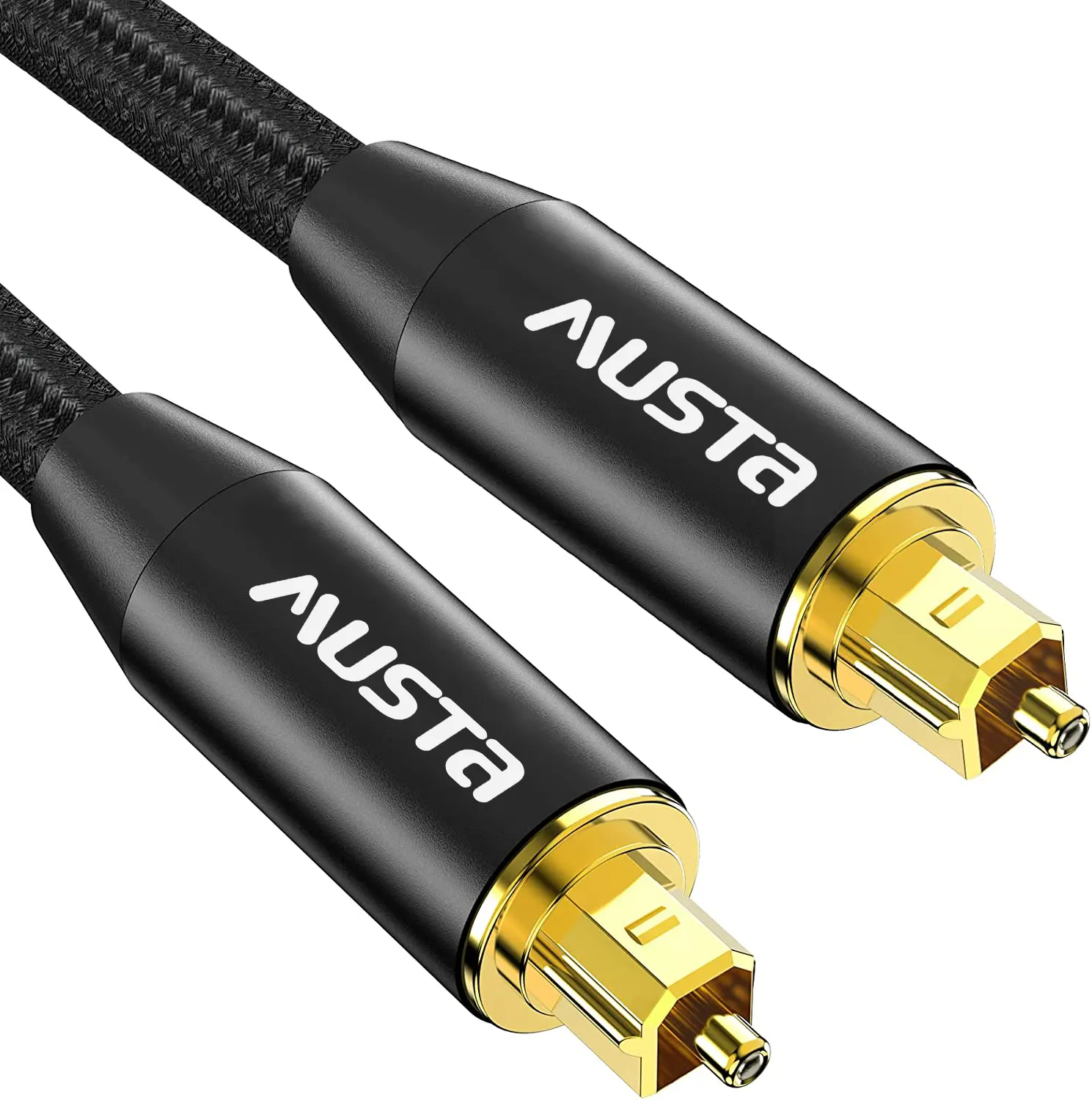 Nylon Geflochten toslink optical cable aluminium shell Hifi optical digital audio cable gold plated toslink optical cable