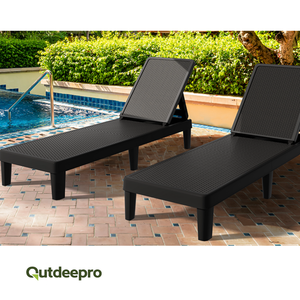 Chaises longues en plastique légères et économiques pour piscine et plage, résistantes aux UV et imperméables - Product Image 3