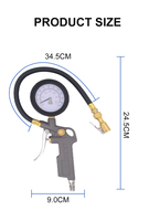 Manomètre numérique LCD SFUTOOLS pour gonflage de pneus avec fonction de gonflage, plage de pression 0-220 Lbs, certifié CE, ajustement universel