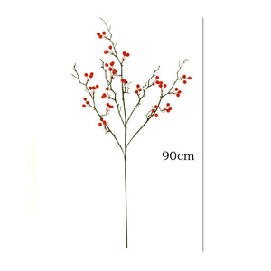 Baies artificielles de polyjasmin, fruits rouges porte-bonheur en mousse plastique, décoration d'intérieur, accessoires de mariage, branche unique - Product Image 5