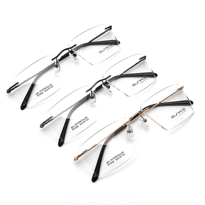 Gọng Kính Không Vành Cỡ Lớn Gọng Kính Titan Tinh Khiết Vuông - Product Image 4