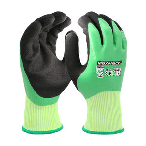Gants de travail MaxiPact personnalisés en polyester durable anti-coupure, avec revêtement nitrile sablé, respirants, pour la protection des mains en milieu industriel. - Product Image 1