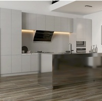 Meubles de cuisine modernes écologiques fabriqués en usine, en bois, luxueux et imperméables, pour villas