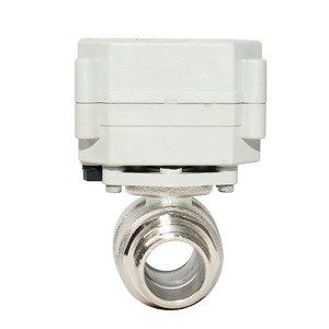 Tonhe <b>Miniature</b> Electric Ball Valve 1 In Nickel Plated Copper Dual Thread Water Control - Product Image 4