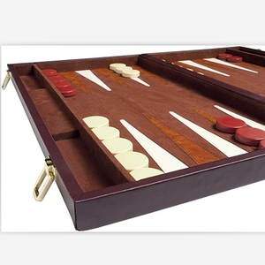 2024 easysay tùy chỉnh PU backgammon Board <span class=keywords><strong>Set</strong></span> thiết kế da <span class=keywords><strong>Set</strong></span> trận đấu chính xác xúc xắc backgammon trò chơi - Product Image 3