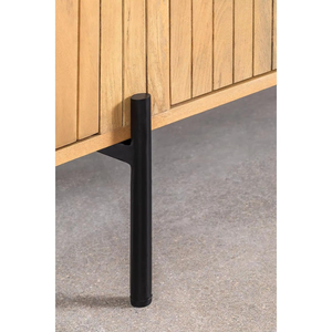 Elegante aparador rústico de madera con detalles artesanales tallados y cajones grandes para muebles de comedor - Product Image 6