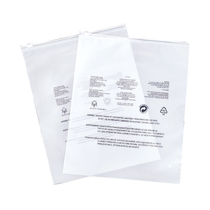 Wholesale custom plastic shopping bags for clothing pvc ziplock bags frosted zipper bags