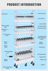 Système de jardinage hydroponique intelligent à 4 étages pour l'<span class=keywords><strong>intérieur</strong></span> avec éclairage LED pour la culture <span class=keywords><strong>autonome</strong></span> à domicile - Product Image 6