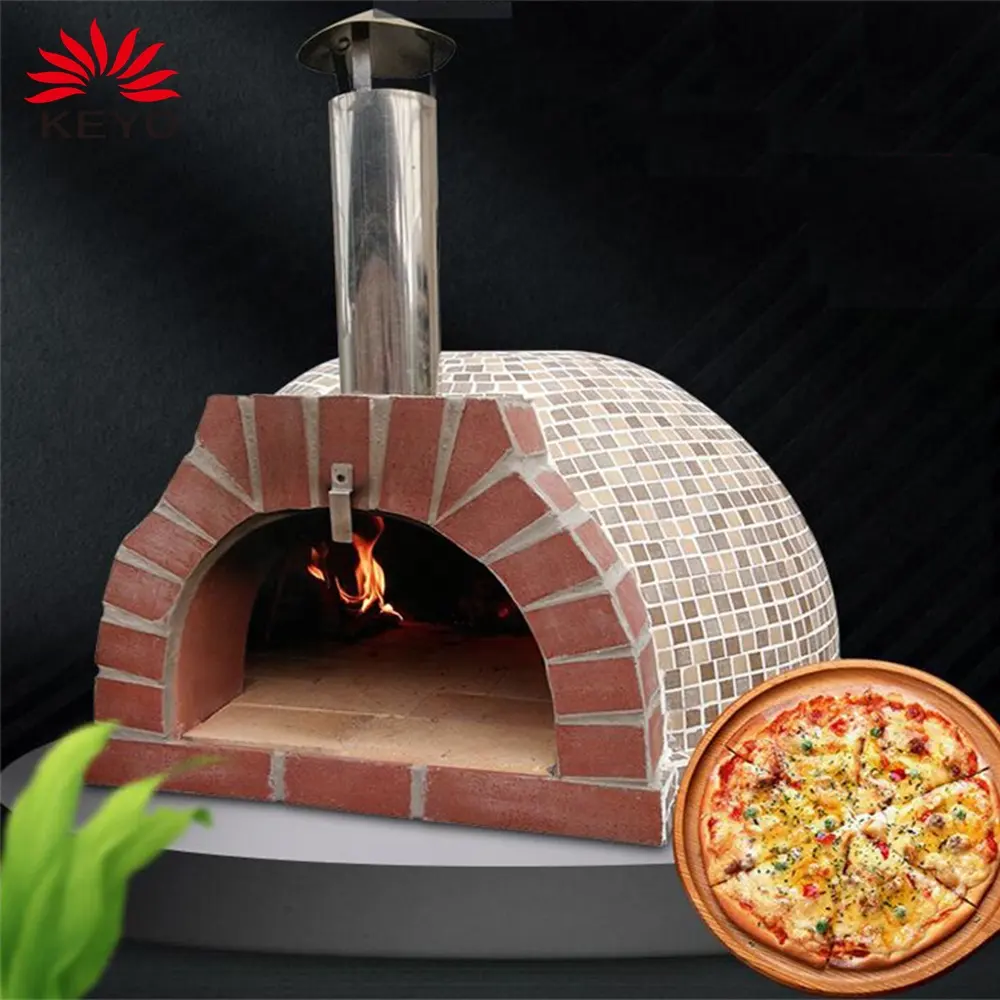 Horno de pizza de estilo italiano, horno de barbacoa de gas y carbón, para pizza